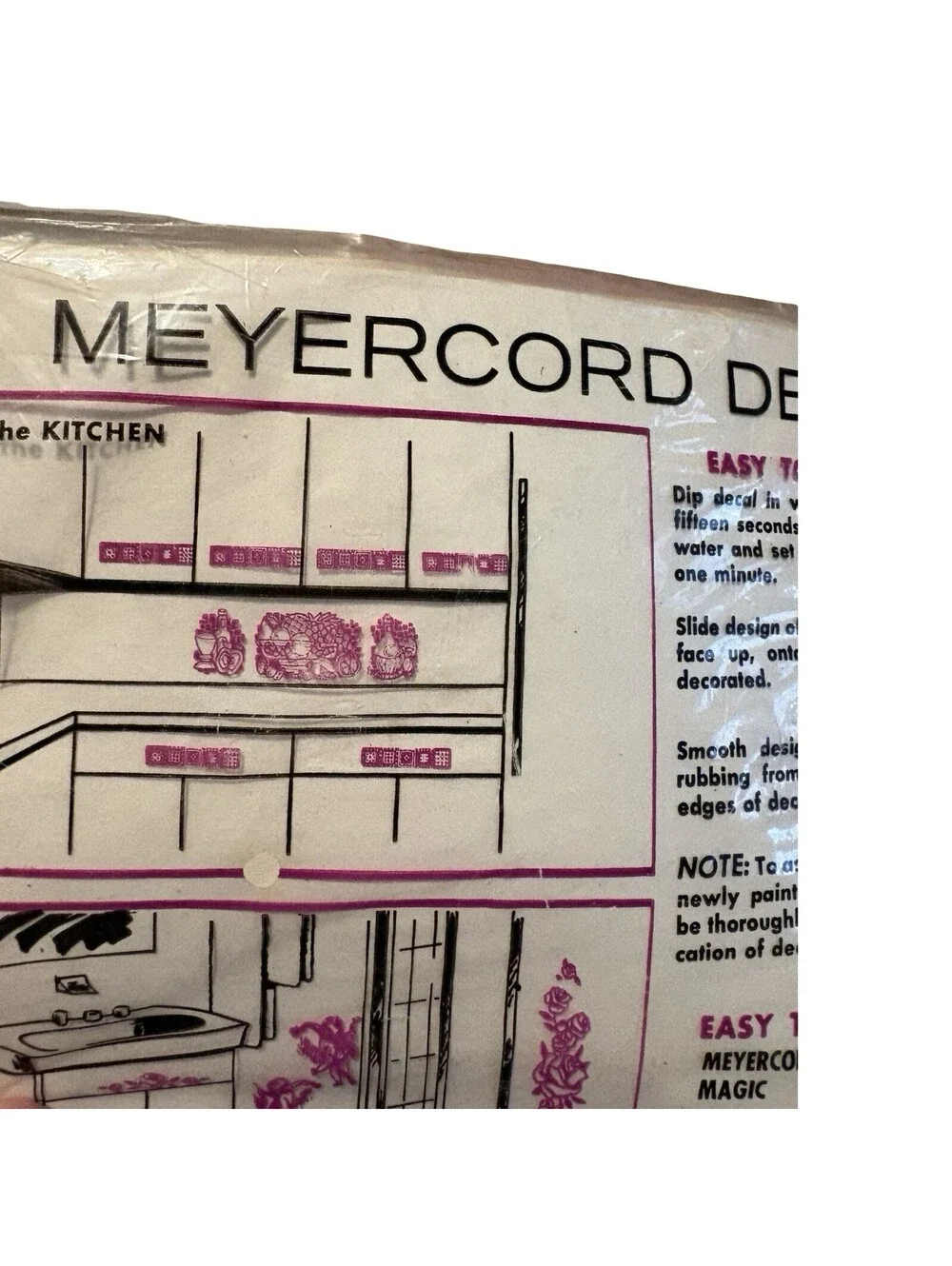 Vintage Meyercord Decals. RAGGEDY DOLLS  1536-B 7 Decals/Ephemera